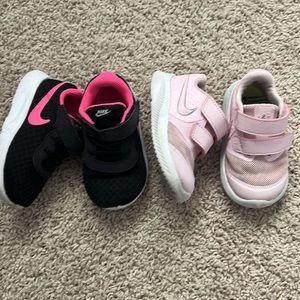 Nikes little girl size 5 and 6